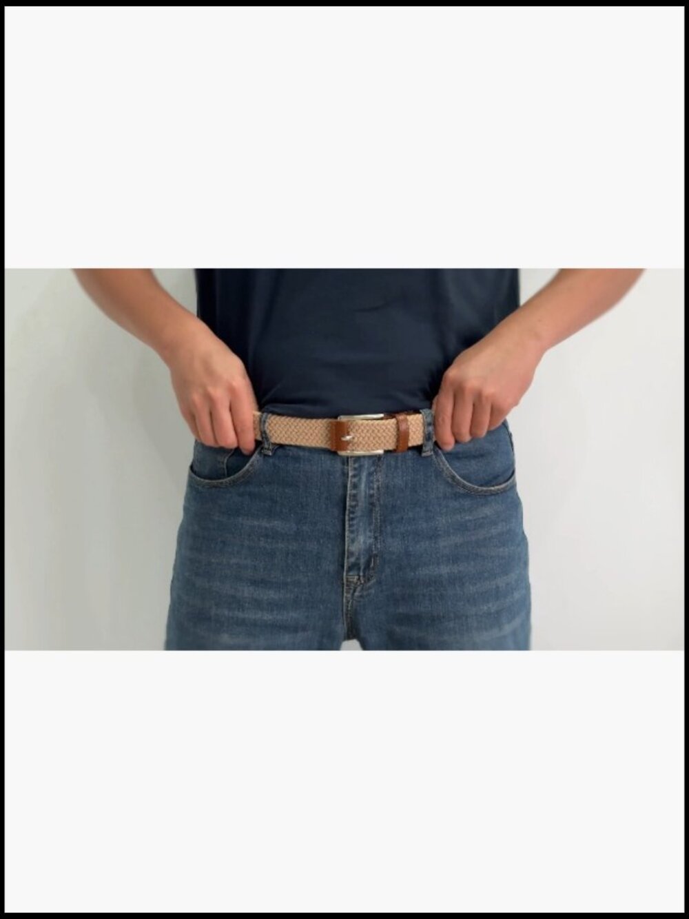 Stretch Braided Belt for Men Casual Golf Woven Web 1 3/8 Inch Zinc Buckle - Picture 7 of 7